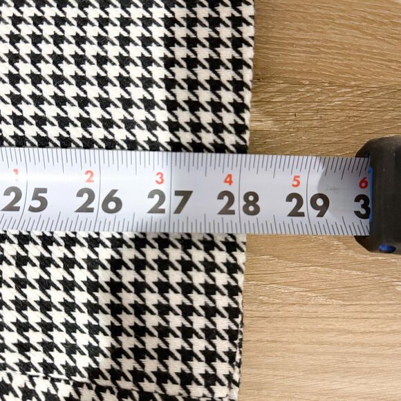 Marled Black White Houndstooth Blazer Double Breasted Pockets Career Classic M - Picture 12 of 12